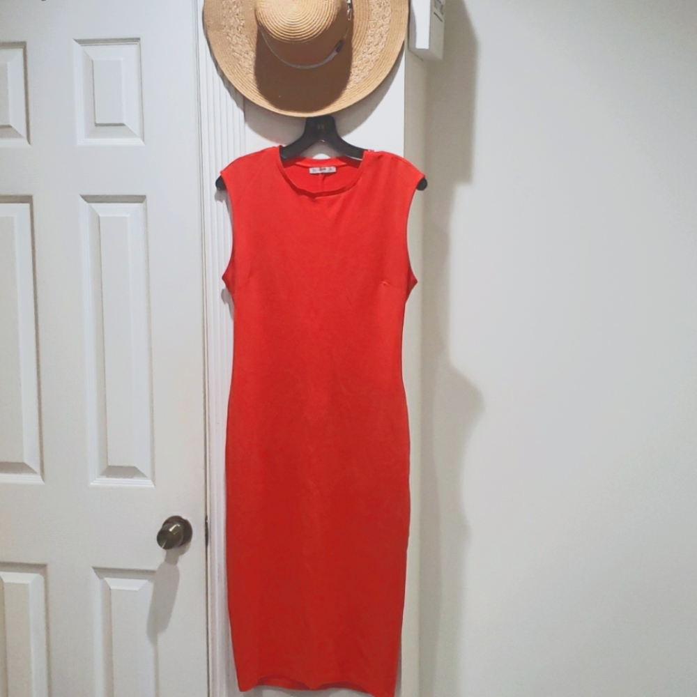 Orange Midi Dress